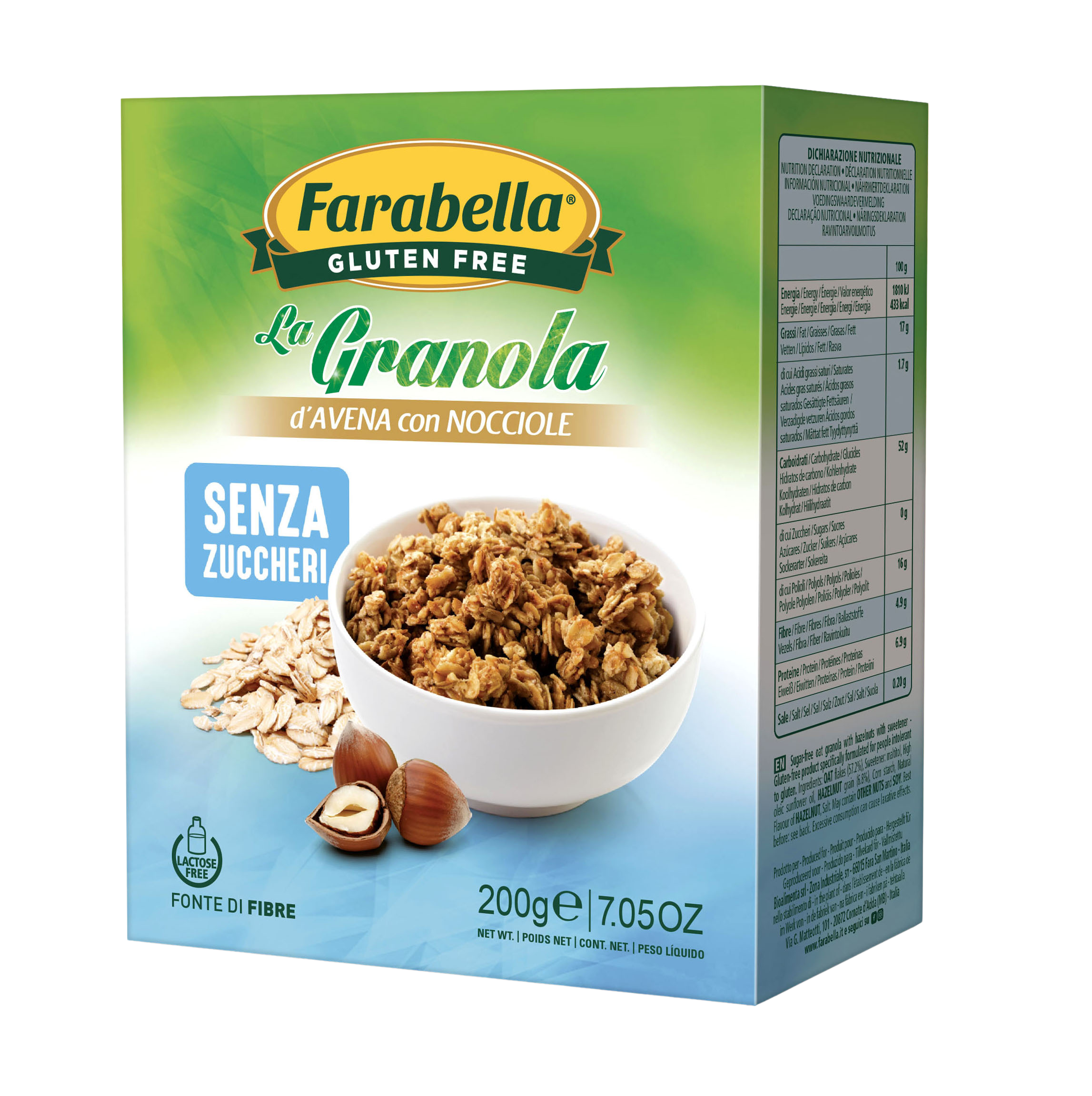 Granola z orzechami laskowymi Granola con Nocciole Farabella 200g