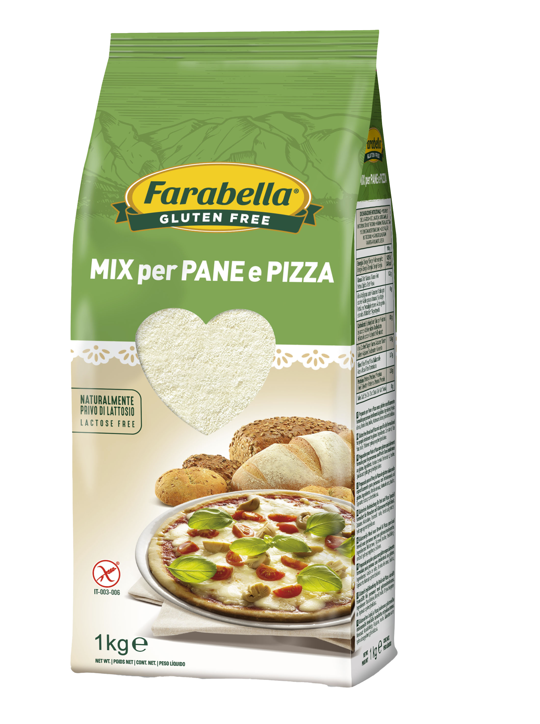 Mieszanka do chleba i pizzy MIX per PANE e PIZZA Farabella 1kg