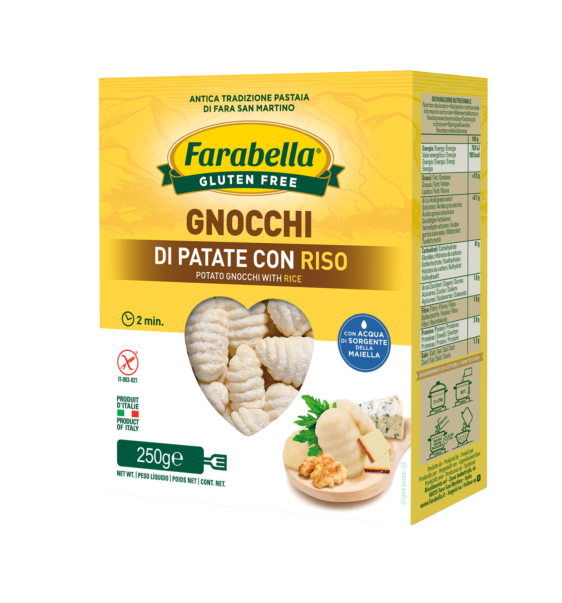 Gnocchi ziemniaczane z ryżem Gnocchi di Patate con Riso Farabella 500g