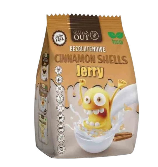 Płatki Śniadaniowe MUSZELKI CYNAMONOWE Jerry Gluten Out 375 g