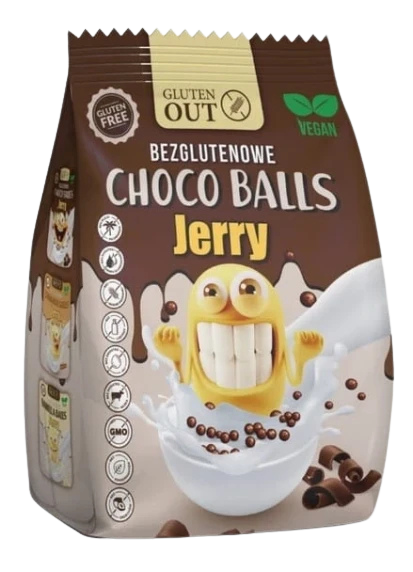 Płatki Śniadaniowe KULKI KAKAOWE CHOCO Jerry Gluten Out 375 g