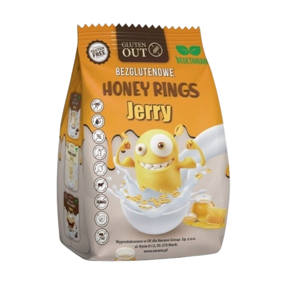 Płatki Śniadaniowe KÓŁECZKA MIODOWE Jerry Gluten Out 375 g