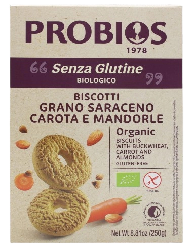 Biscotti Grano Saraceno Carota E Mandorle 250g