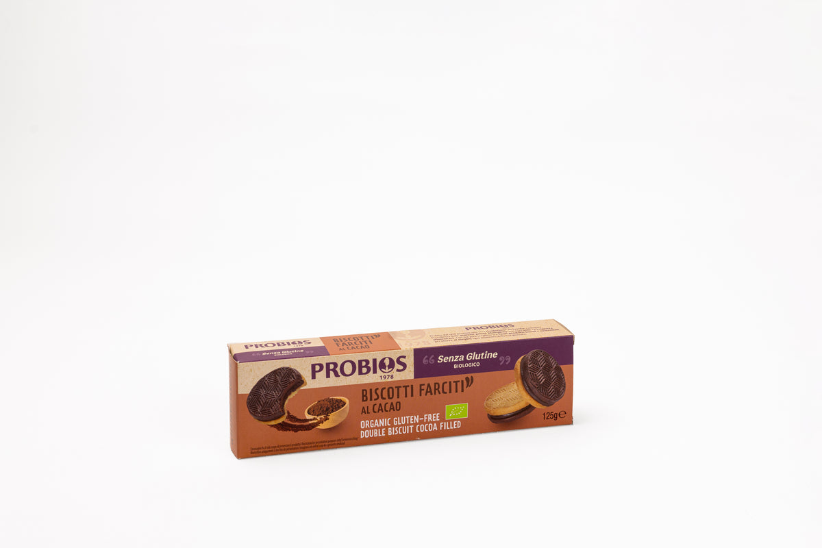 Ciasteczka z nadzieniem kakaowym Biscotti Farciti Al Cacao 125g
