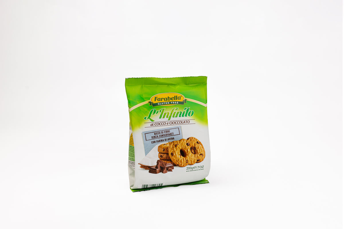 Ciasteczka owsiane kokosowo-czekoladowe L’Infinito Biscotto Al Cocco E Cioccolato Farabella 200g