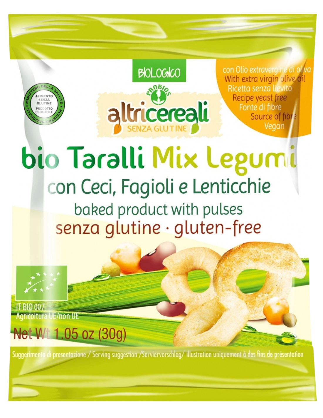 Taralli z mieszanką roślin strączkowych Taralli Mix Legumi 30g